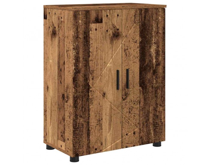 Sonata H Шкаф за баня с рафт Старо дърво 60 x 35 x 80 см Инженерно дърво