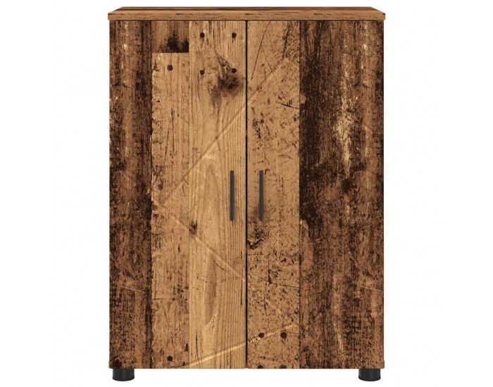 Sonata H Шкаф за баня с рафт Старо дърво 60 x 35 x 80 см Инженерно дърво