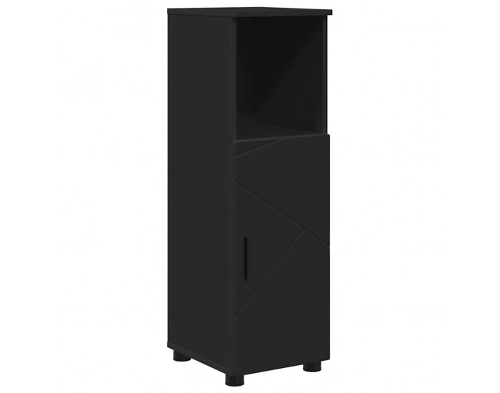 Sonata H Шкаф за баня с рафт Черно 30 x 35 x 95 см Инженерно дърво