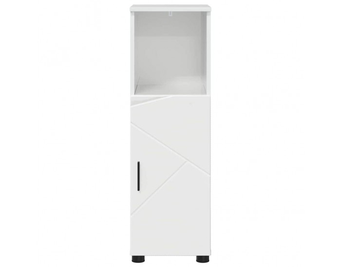 Sonata H Шкаф за баня с рафт Бяло Със Силен Гланц 30 x 35 x 95 см