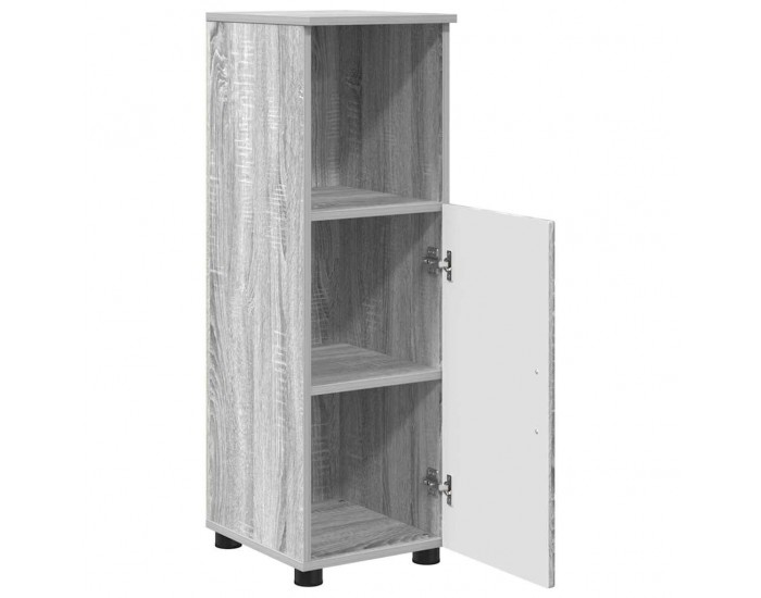 Sonata H Шкаф за баня с рафт Сив сонома 30 x 35 x 95 см Инженерно дърво