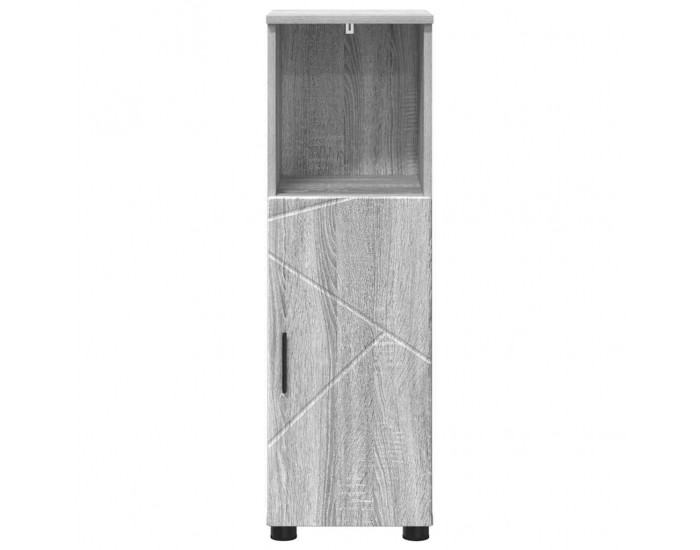 Sonata H Шкаф за баня с рафт Сив сонома 30 x 35 x 95 см Инженерно дърво