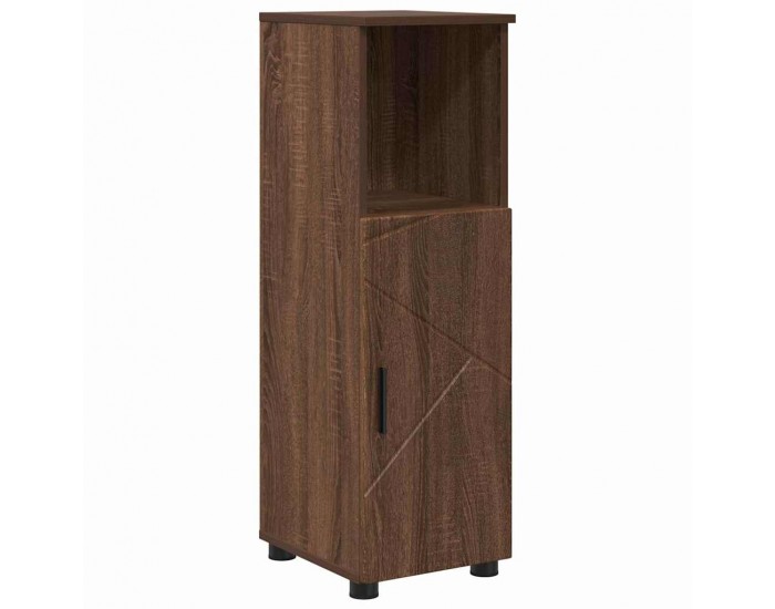 Sonata H Шкаф за баня с рафт Кафяв дъб 30 x 35 x 95 см Инженерно дърво