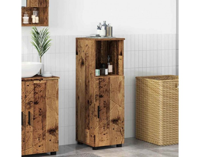 Sonata H Шкаф за баня с рафт Старо дърво 30 x 35 x 95 см Инженерно дърво