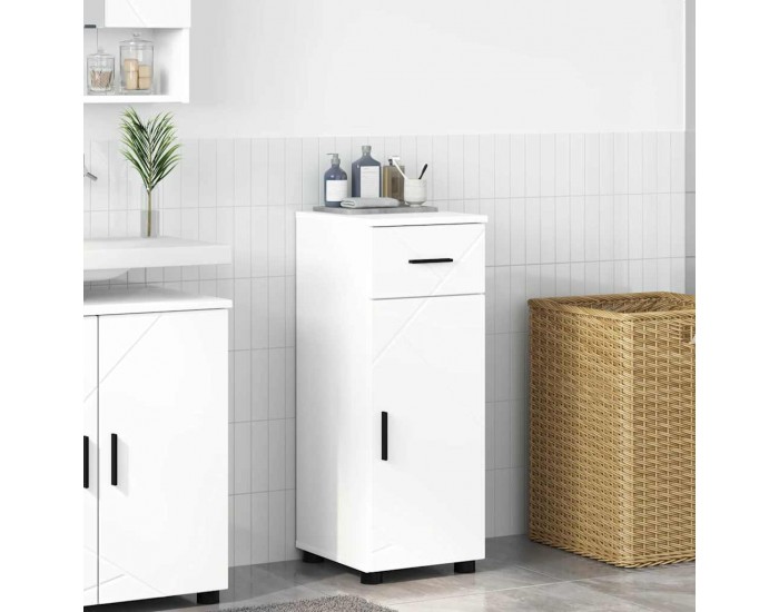 Sonata H Шкаф за баня с чекмедже Бяло 30 x 35 x 80 см Инженерно дърво