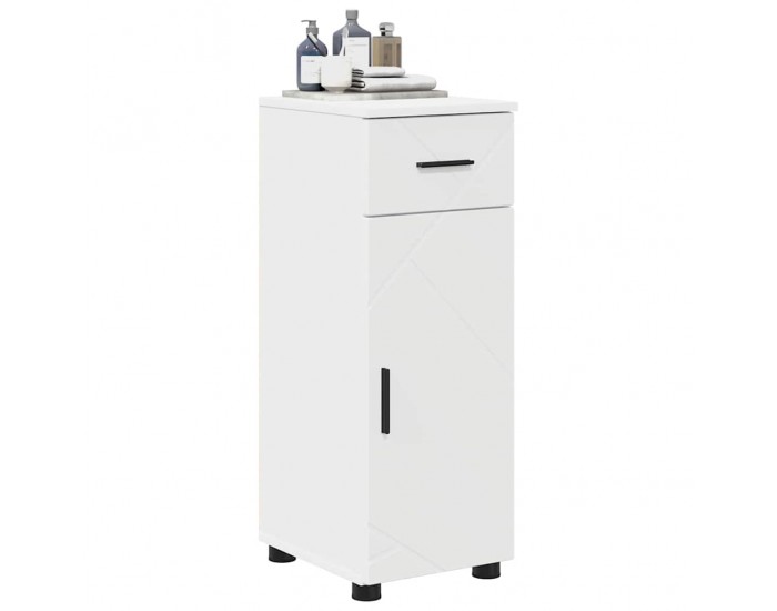 Sonata H Шкаф за баня с чекмедже Бяло 30 x 35 x 80 см Инженерно дърво