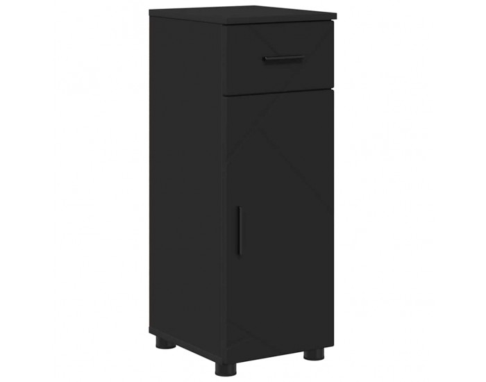 Sonata H Шкаф за баня с чекмедже Черно 30 x 35 x 80 см Инженерно дърво