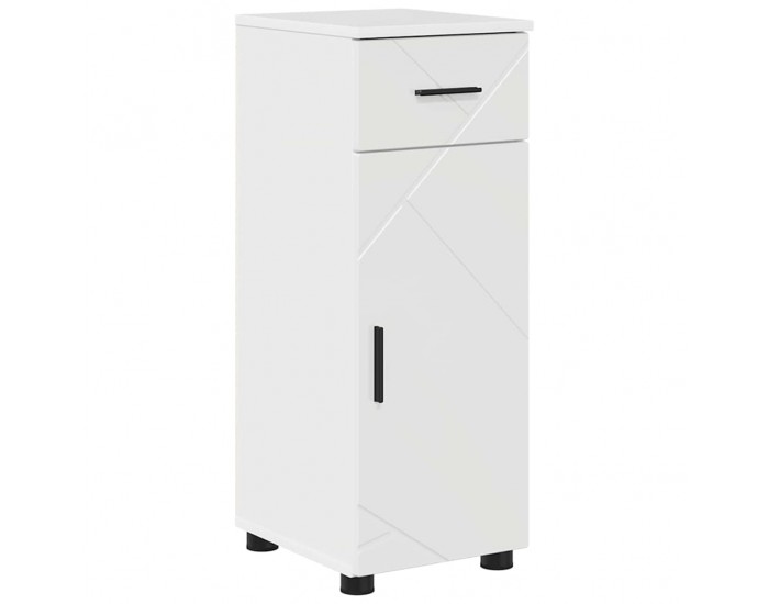 Sonata H Шкаф за баня с чекмедже Бяло Със Силен Гланц 30 x 35 x 80 см