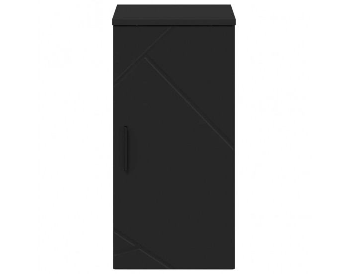 Sonata H Шкаф за баня с врата Черно 30 x 31.5 x 61 см Инженерно дърво