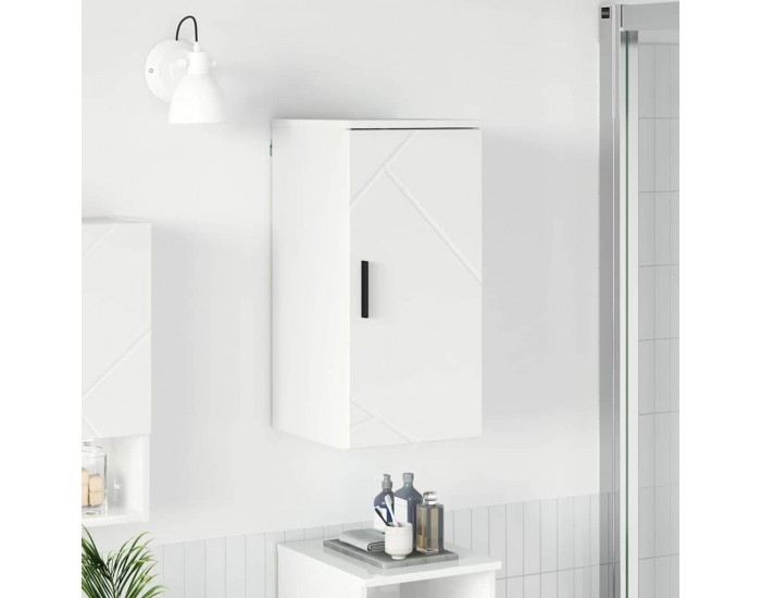 Sonata H Шкаф за баня с врата Бяло Със Силен Гланц 30 x 31.5 x 61 см