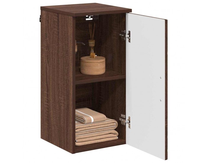 Sonata H Шкаф за баня Кафяв дъб 30 x 31.5 x 61 см Инженерно дърво