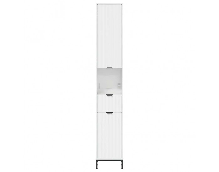Sonata H Висок шкаф за баня Бяло Със Силен Гланц 31.5 x 33 x 190 см