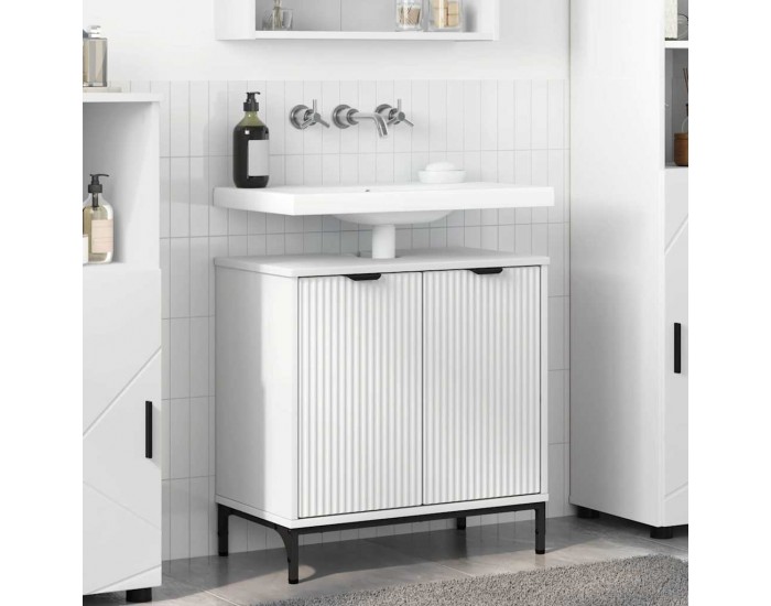 Sonata H Шкаф за мивка в баня Бяло 60.5 x 33.5 x 61 см Инженерно дърво