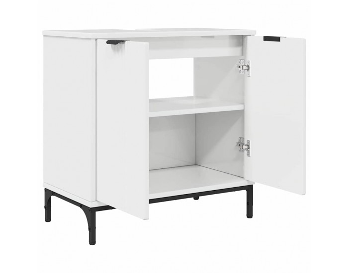 Sonata H Шкаф за мивка в баня Бяло Със Силен Гланц 60.5 x 33.5 x 61 см