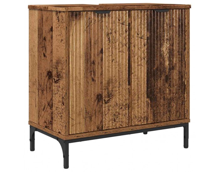 Sonata H Шкаф за мивка в баня с врата Старо дърво 60.5 x 33.5 x 61 см