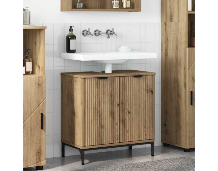 Sonata H Шкаф за мивка в баня с врата дъб артизан 60.5 x 33.5 x 61 см