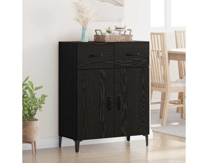 Sonata H Служебен шкаф Черен дъб 34 x 69.5 x 90 см Инженерно дърво