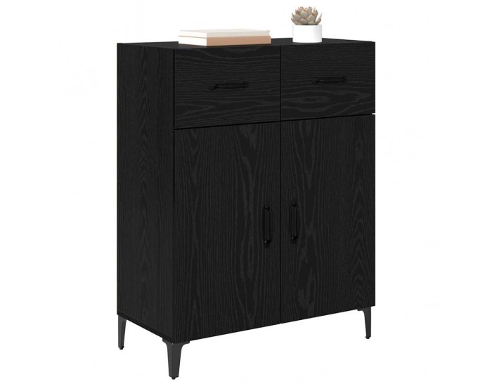 Sonata H Служебен шкаф Черен дъб 34 x 69.5 x 90 см Инженерно дърво