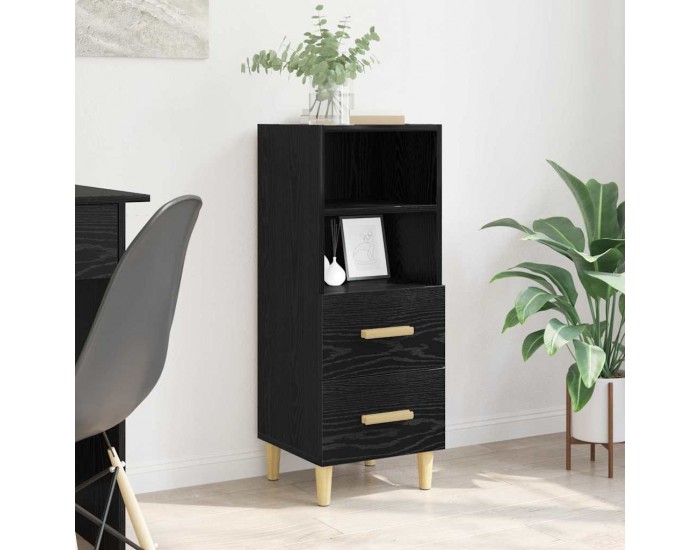 Sonata H Служебен шкаф Черен дъб 34 x 34.5 x 90 см Инженерно дърво