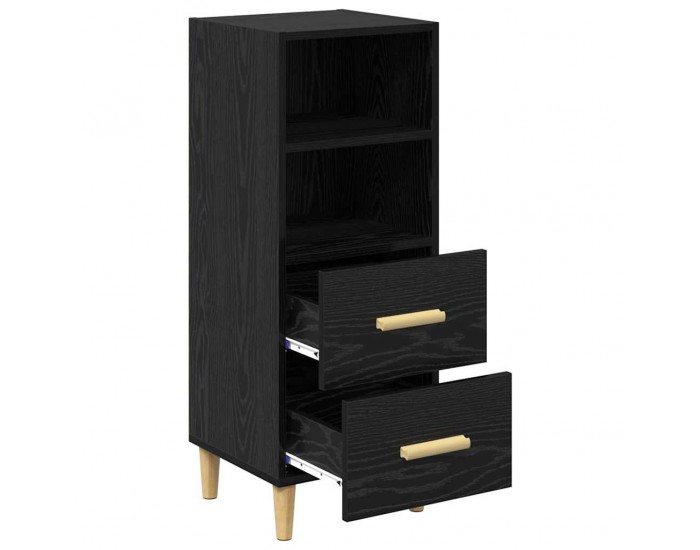 Sonata H Служебен шкаф Черен дъб 34 x 34.5 x 90 см Инженерно дърво