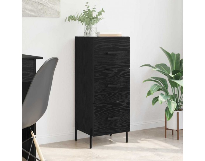 Sonata H Служебен шкаф Черен дъб 34 x 34.5 x 90 см Инженерно дърво