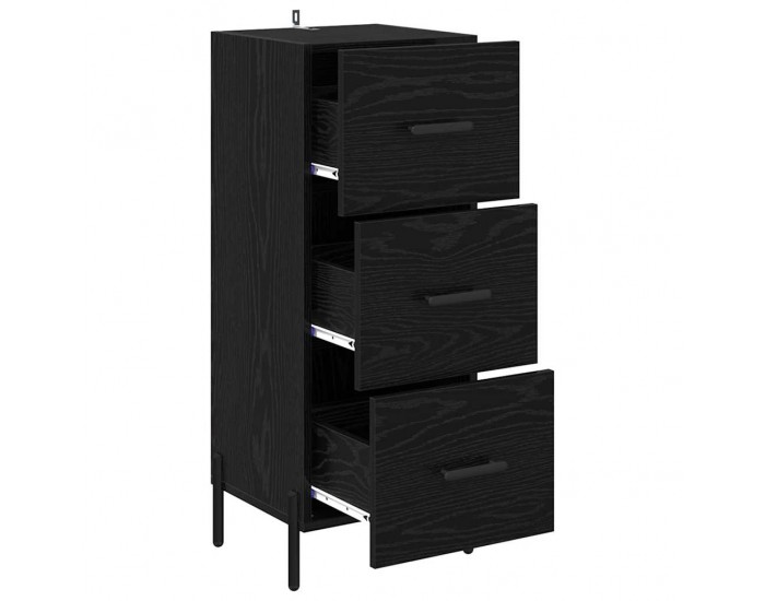 Sonata H Служебен шкаф Черен дъб 34 x 34.5 x 90 см Инженерно дърво