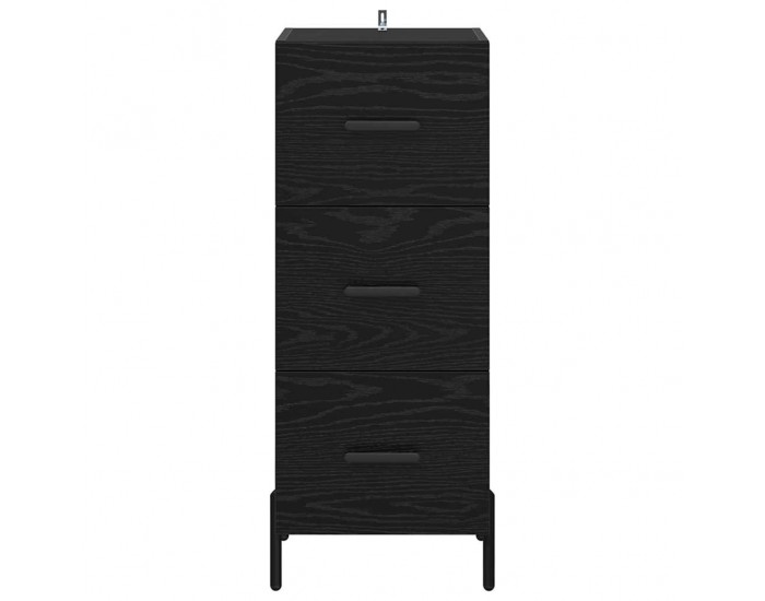 Sonata H Служебен шкаф Черен дъб 34 x 34.5 x 90 см Инженерно дърво