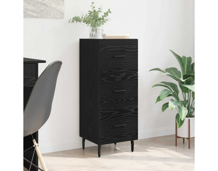 Sonata H Служебен шкаф Черен дъб 34 x 34.5 x 90 см Инженерно дърво