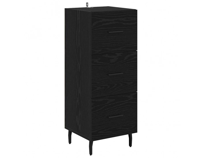 Sonata H Служебен шкаф Черен дъб 34 x 34.5 x 90 см Инженерно дърво