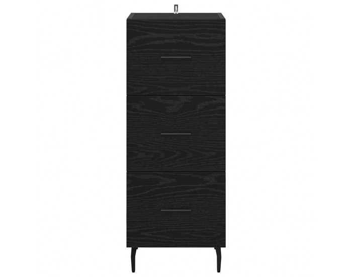 Sonata H Служебен шкаф Черен дъб 34 x 34.5 x 90 см Инженерно дърво