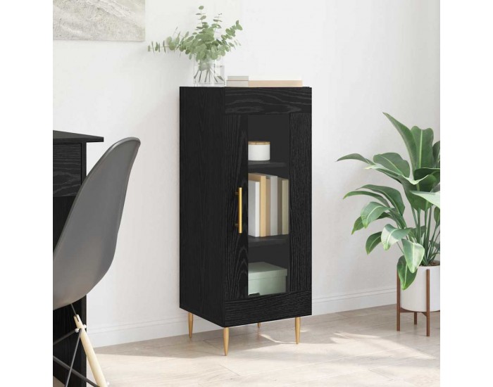 Sonata H Служебен шкаф Черен дъб 34 x 34.5 x 90 см Инженерно дърво