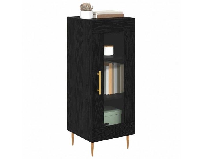 Sonata H Служебен шкаф Черен дъб 34 x 34.5 x 90 см Инженерно дърво