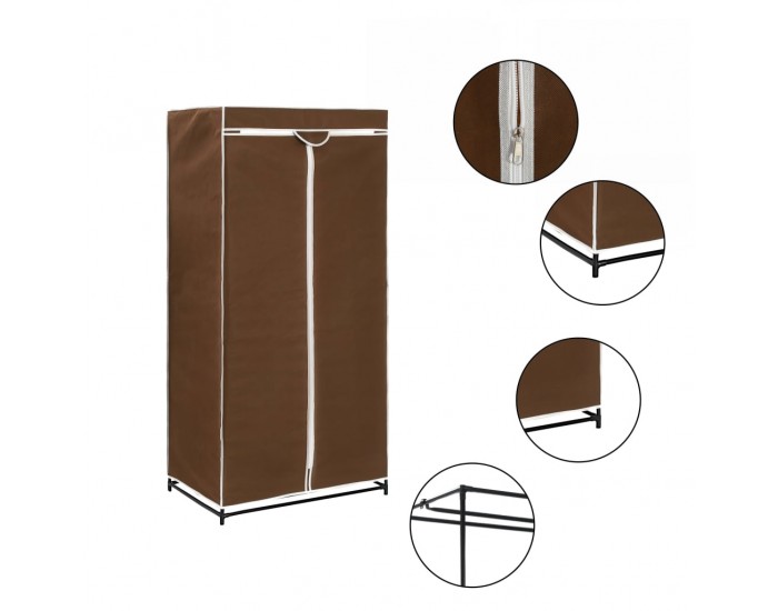 Sonata H Гардероб, кафяв, 75x50x160 см