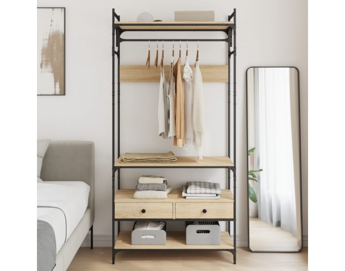 Sonata H Гардероб с чекмеджета дъб сонома 89x39x184,5 см инженерно дърво