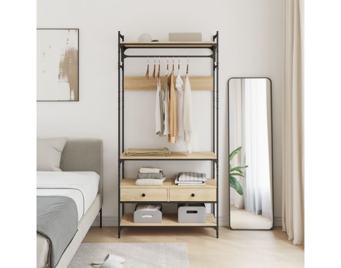 Sonata H Гардероб с чекмеджета дъб сонома 89x39x184,5 см инженерно дърво