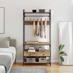 Sonata H Гардероб с рафт дъб артизан 89 x 39 x 184.5 см Инженерно дърво - Спалня