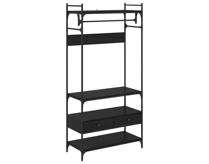 Sonata H Гардероб с рафт Черен дъб 89 x 39 x 184.5 см Инженерно дърво