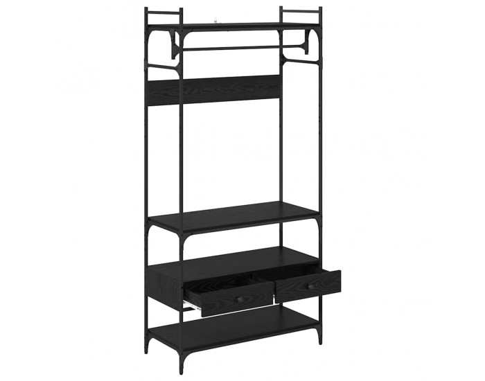 Sonata H Гардероб с рафт Черен дъб 89 x 39 x 184.5 см Инженерно дърво