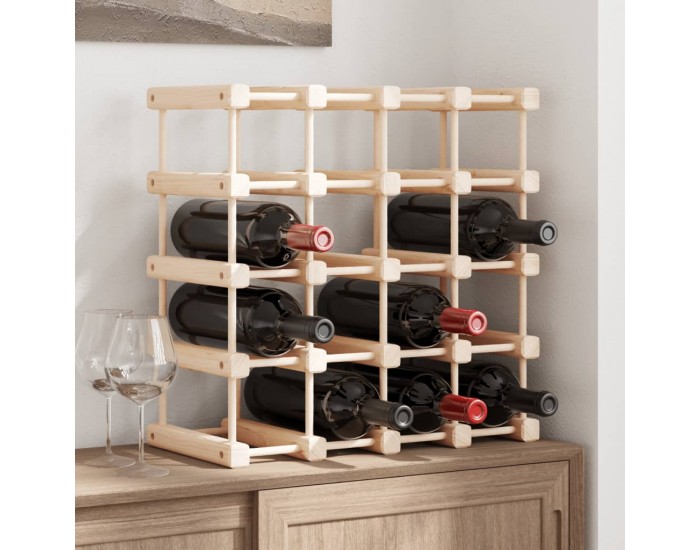 Sonata H Поставка за вино за 20 бутилки 46,5x23x46,5 см бор масив