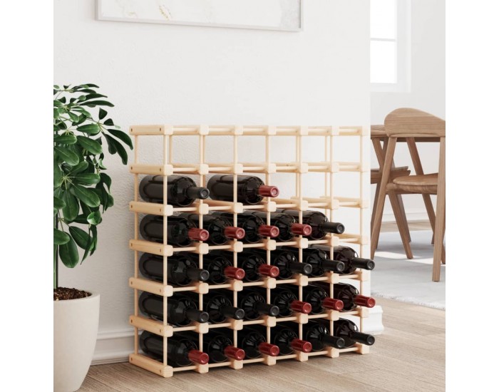 Sonata H Поставка за вино за 42 бутилки 68,5x23x68,5 см бор масив