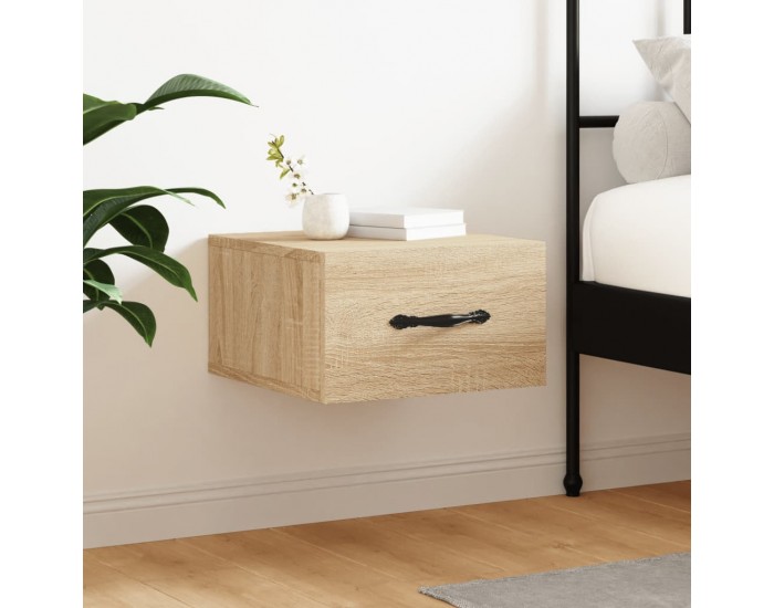 Sonata H Нощно шкафче за стенен монтаж, сонома дъб, 35x35x20 см