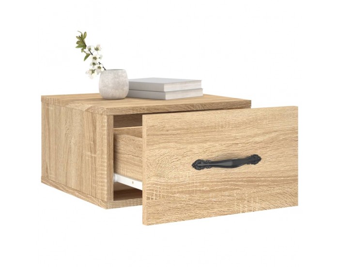 Sonata H Нощно шкафче за стенен монтаж, сонома дъб, 35x35x20 см