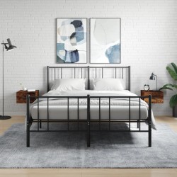 Sonata H Нощни шкафчета за стенен монтаж, 2 бр, опушен дъб, 35x35x20 см - Гардероби