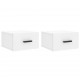Sonata H Нощни шкафчета за стенен монтаж, 2 бр, бели, 35x35x20 см