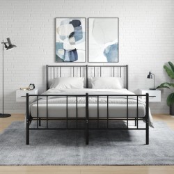 Sonata H Нощни шкафчета за стенен монтаж, 2 бр, бели, 35x35x20 см - Гардероби