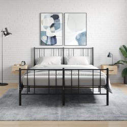 Sonata H Нощни шкафчета за стенен монтаж, 2 бр, сонома дъб, 35x35x20 см - Спалня