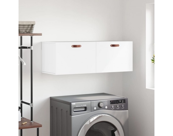 Sonata H Стенен шкаф, бял, 100x36,5x35 см, инженерно дърво