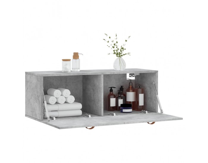 Sonata H Стенен шкаф, бетонно сив, 100x36,5x35 см, инженерно дърво