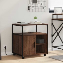 Sonata H Офис кабинет с зарядна станция Кафяв дъб 61 x 46 x 67 см - Гардероби
