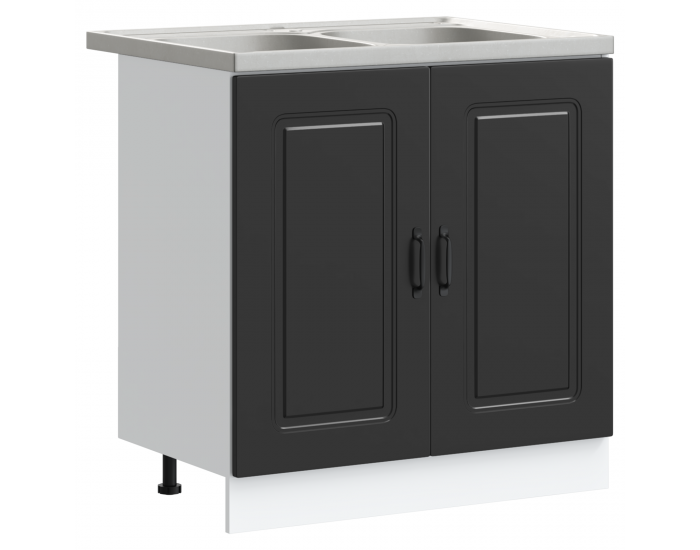 Sonata H Кухненски шкаф с врата Kalmar 2 pcs Черно 80 x 46 x 81.5 см